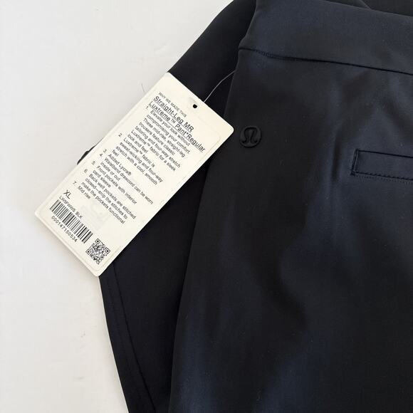 Lululemon Straight-Leg Mid-Rise Pant Luxtreme Black XL Authentic $128 NWT - Picture 5 of 10